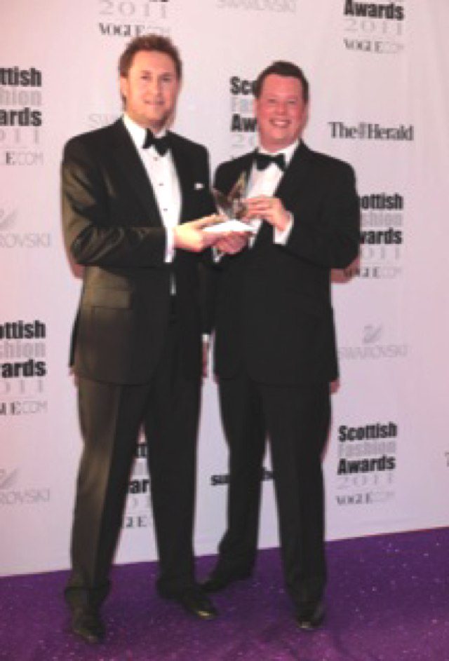 Rox celebrating Scottish Fashion Awards triumph